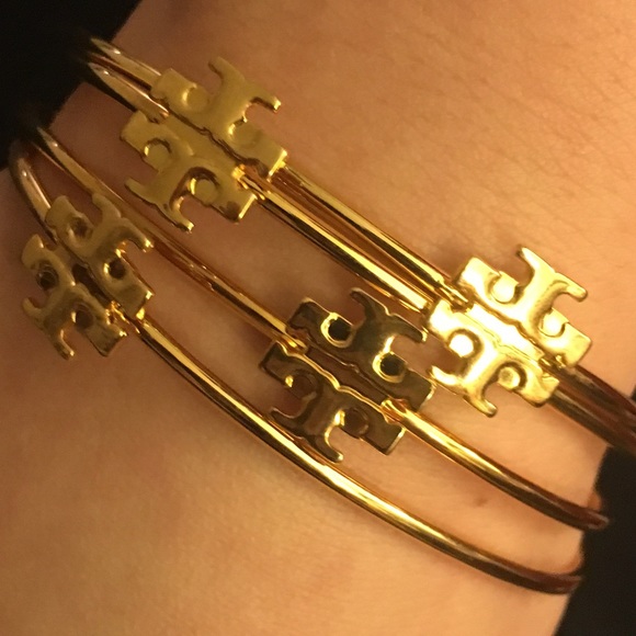 Tory Burch 😍Logo T Bangle Bracelet- 1 LEFT - Picture 3 of 8